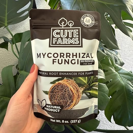 Mycorrhizal Fungi - Root Growth Booster, Enhances Nutrient Uptake & Plant Health, Ideal for Houseplants, Garden Transplants, Raised Beds, and Soil (8 Ounces) Cute Farms