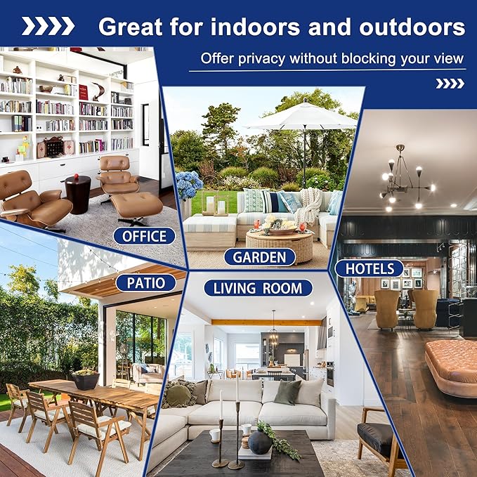 Outdoor Privacy Screen,72" H×47" W Metal Privacy Screen, Freestanding Privacy Fence Panels for Patio