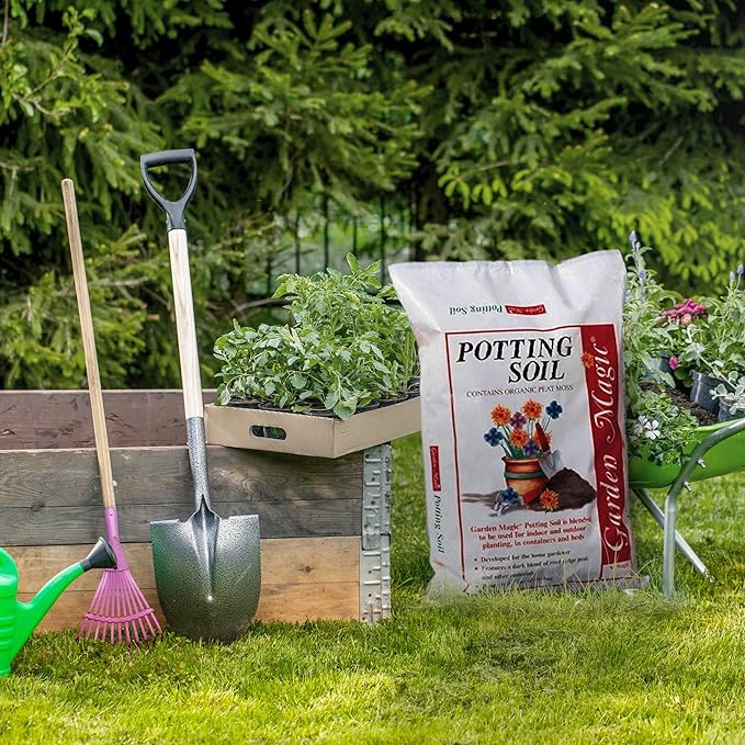 Michigan Peat 20 Pound Bag of Garden Magic General Purpose Moisture Retaining Potting Soil Mix for Indoor and Outdoor Planting, 120 Pack