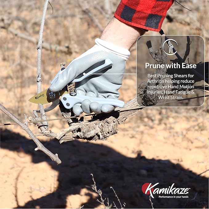 Heavy Duty Bypass Pruning Shears – Ergonomic Garden Pruners with Japanese SK-5 Steel, Low-Strain Design to Reduce Hand Fatigue, Professional Garden Shears & Clippers, Includes Free Protective Sheath