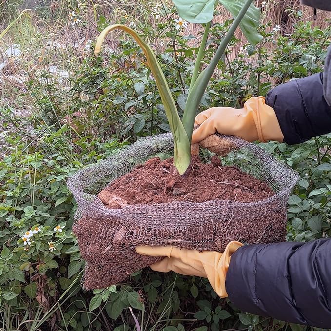 4Pcs 15 Gallon Root Guard Baskets for Plants, Underground Stainless Steel Wire Mesh Cages Gopher and Vole Wire Basket Protect The Roots of Large Plants