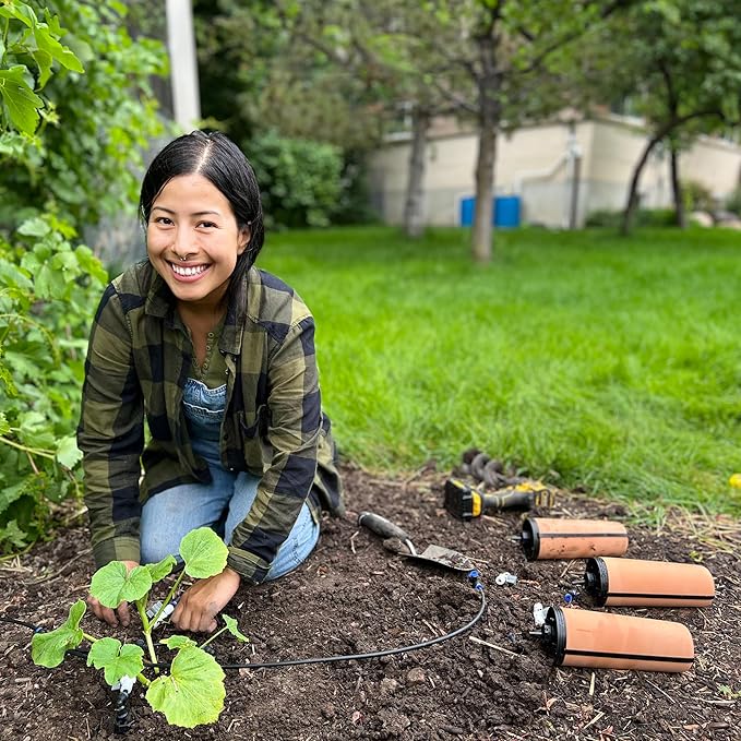 Thirsty Earth: CottaCup Automatic Olla Watering System for Your Garden (8 Cup Kit)