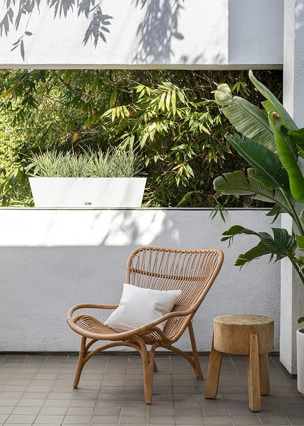 Veradek Pure Series Window Box Planter - Long Rectangular Planter for Indoor or Outdoor Windowsill/Balcony | Durable All-Weather Use with Drainage Holes | Modern Decor for Herbs, Small Plants, Flowers