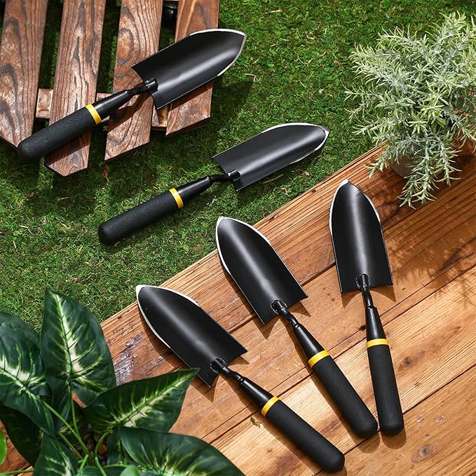 20 Pcs Garden Trowel Heavy Duty Garden Hand Shovel Tool Carbon Steel Trowel for Digging Metal Hand Shovel Spade with Resin Handle for Lawn Yard Farm Home Shop Planting