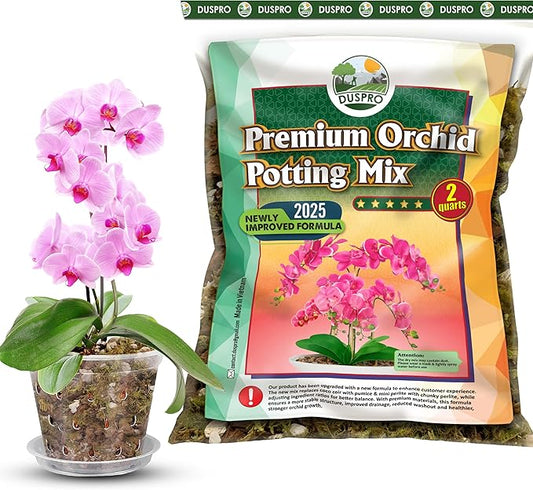 DUSPRO Recycle Tropical Potting Mix Pre-Mixed 5in1 with Pine Bark, Coco Coir, Perlite, Worm Casting & Pumice Ideal Aroid Mix Soil for Monstera, Pothos, Philodendron, Other Indoor HousePlants 4QRT