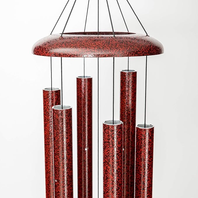 Corinthian Bells by Wind River - 44 inch Ruby Splash Wind Chime for Patio, Backyard, Garden, and Outdoor Decor (Aluminum Chime) Made in The USA