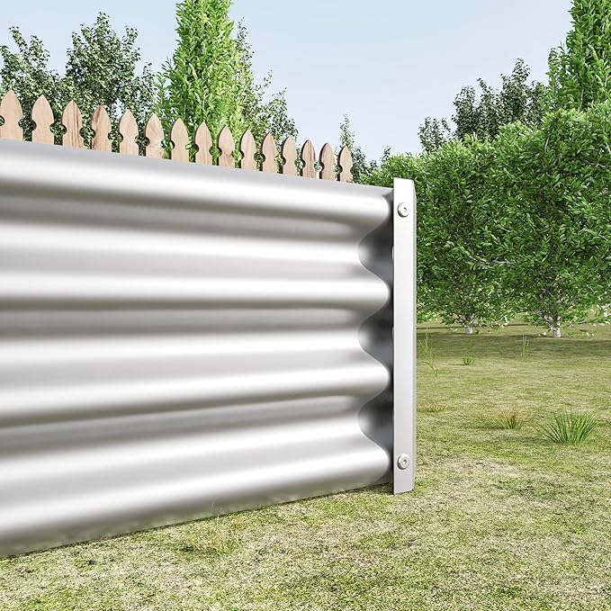 6x3x1ft Raised Garden Bed, Outdoor Galvanized Raised Garden Beds, Metal Raised Beds for Gardening Vegetables Fruits and Flowers, Easy Assembly, 127 Gallon Capacity - Silver