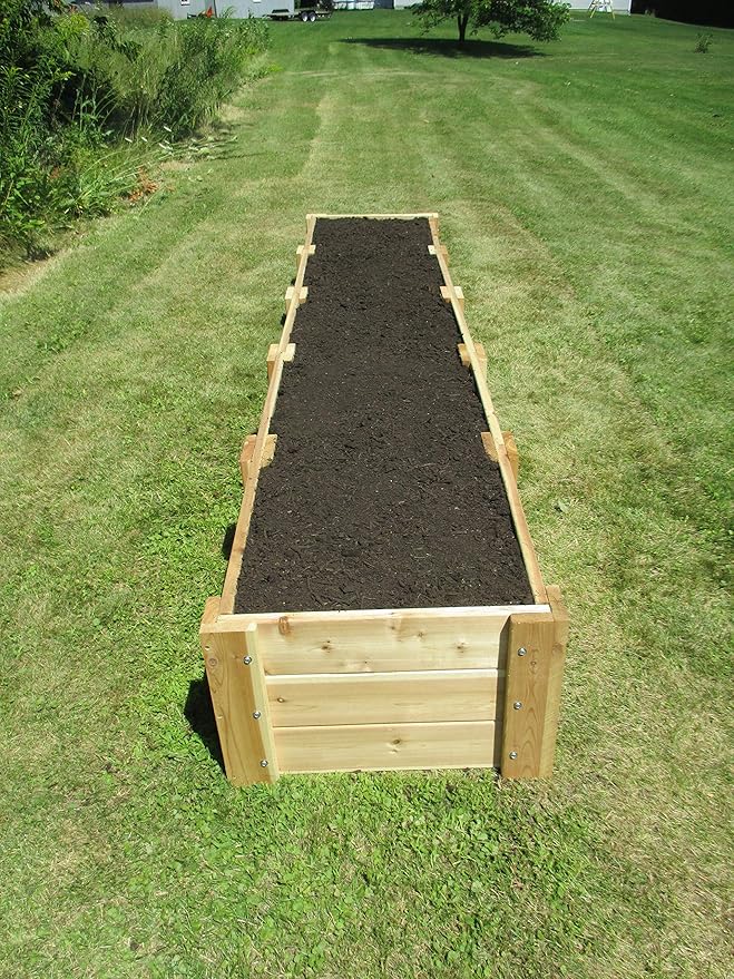Infinite Cedar Premium Cedar Raised Garden Bed (2' x 10' x 16.5" H)