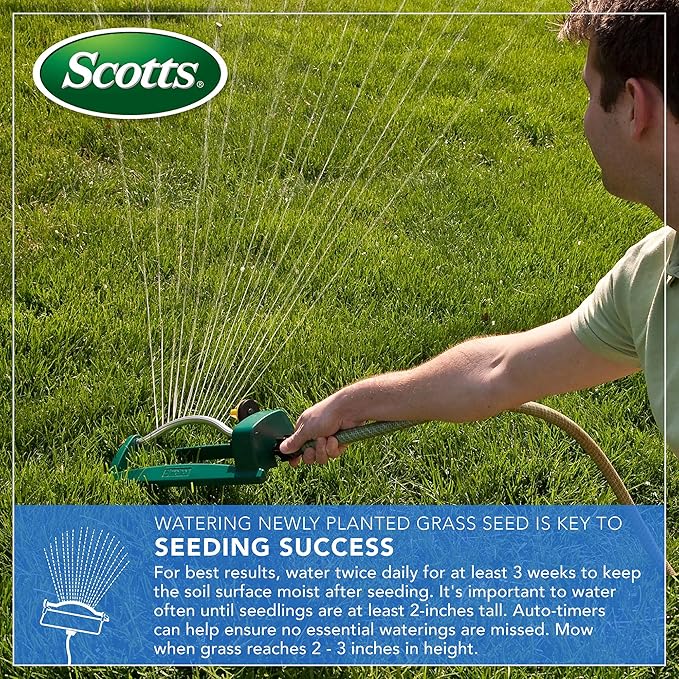 Scotts EZ Seed Patch & Repair Tall Fescue Lawns - 10 lb., Combination Mulch, Seed, and Fertilizer Mix with Tackifier, Repairs Bare Spots, Covers up to 225 sq. ft. (17519)