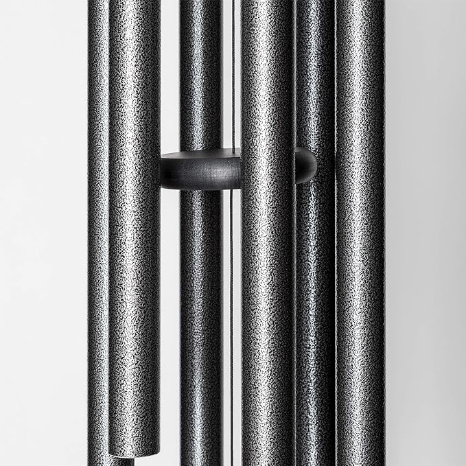 Corinthian Bells by Wind River - 44 inch Silver Vein Wind Chime for Patio, Backyard, Garden, and Outdoor Decor (Aluminum Chime) Made in The USA